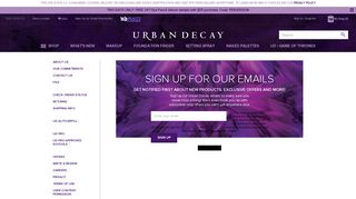 Sign Up For Special Offers, Announcements & News | Urban Decay