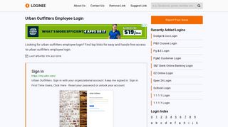 Urban Outfitters Employee Login