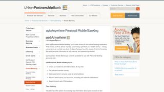 Mobile Banking - Urban Partnership Bank