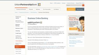 Business Online Banking - Urban Partnership Bank