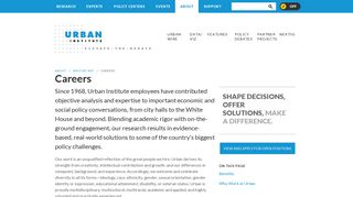 Careers | Urban Institute