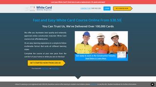White Card ONLINE: Fr. Just $38.50 24/7 Fast Easy Course