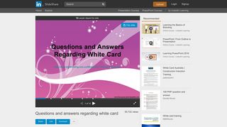 Questions and answers regarding white card - SlideShare