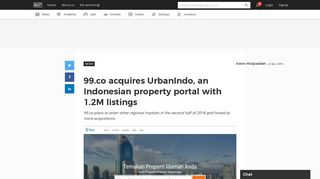 99.co acquires UrbanIndo, an Indonesian property portal with 1.2M ...