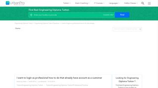 I want to login as professional how to do... - UrbanPro - UrbanPro.com