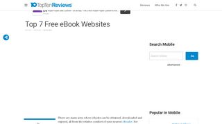 Top 7 Free eBook Websites - Top Ten Reviews