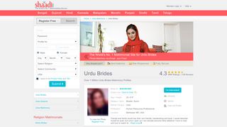 Urdu Brides - No 1 Site for Urdu Brides, Matrimony ... - Shaadi.com