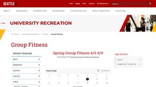 Group Fitness - Fitness - University Recreation - Seattle University