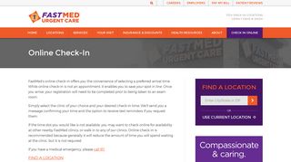 FastMed Urgent Care's Online Check-In