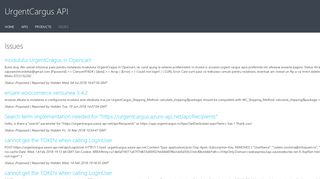 Issues -  developer portal
