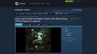 Steam Workshop :: Urgot Login Screen Animation Theme Intro Music ...