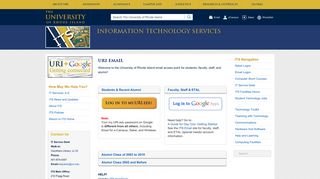 URI Email - Information Technology Services
