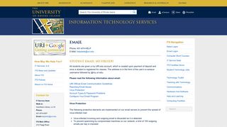 Student Email: my.URI.edu - University of Rhode Island
