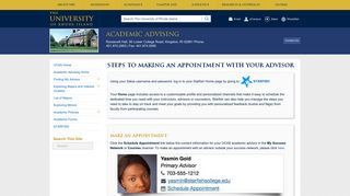 Steps to Making An Appointment with Your Advisor