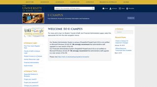 Welcome to e-Campus - University of Rhode Island