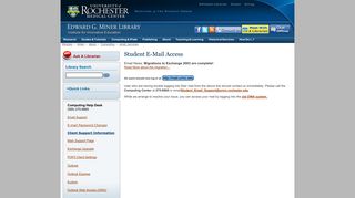 Student Email - URMC - University of Rochester
