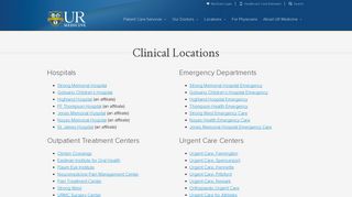 Clinical Locations - UR Medicine