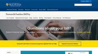 Bill Pay - Patients & Families - University of Rochester ... - URMC