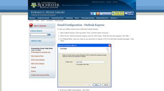Email Help - Outlook Express - URMC - University of Rochester