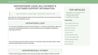 Uropartners Login, Bill Payment & Customer Support Information