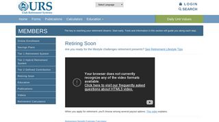 URS - Retiring Soon - Utah Retirement Systems