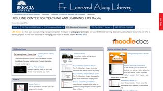LMS Moodle - URSULINE CENTER FOR TEACHING AND LEARNING ...