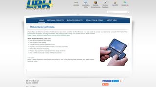 Mobile Banking Website - URW Community Federal Credit Union