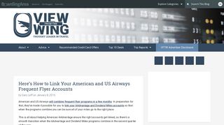 Here's How to Link Your American and US Airways Frequent Flyer ...