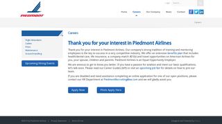 Piedmont Airlines > Careers