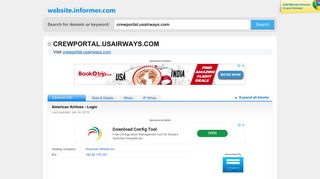 crewportal.usairways.com at WI. American Airlines - Login