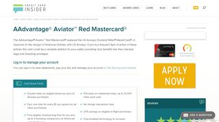 AAdvantage® Aviator™ Red MasterCard® - Credit Card Insider