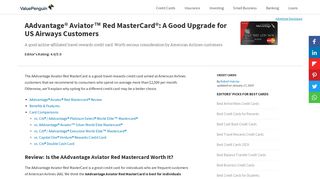 AAdvantage® Aviator™ Red MasterCard®: A Good Upgrade for US ...