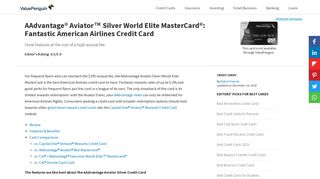 AAdvantage® Aviator™ Silver World Elite MasterCard®: Fantastic ...