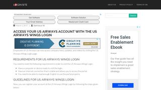 Access Your US Airways Account with the US Airways Wings Login ...