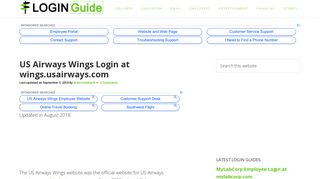 US Airways Wings Login at wings.usairways.com | LoginGuide.co