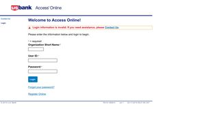 Welcome to Access Online - US Bank Access Online