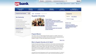 Supplier Diversity | U.S. Bank In The Community