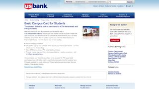 Basic Campus Card | Student Banking | U.S. Bank