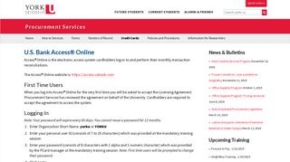 U.S. Bank Access® Online | Procurement Services