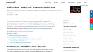 Club Carlson Credit Cards: What You Should Know - ValuePenguin