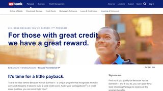 U.S. Bank Because You've Earned It™ Program | U.S. Bank