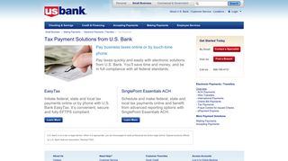 Tax Payment Solutions | Small Business | U.S. Bank