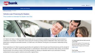 Auto Dealer Financing Solutions & Services | U.S. Bank
