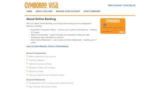 Gymboree Visa Credit Card - Online Banking
