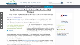 U.S. Bank Enhances Pivot with Middle Office Services for CLO ...