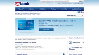 SkyBlue SKYPASS Visa® Credit Card | U.S. Bank