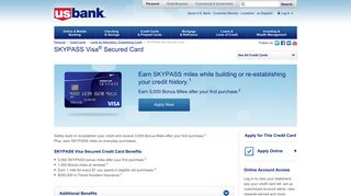 SKYPASS Visa® Secured Card | U.S. Bank