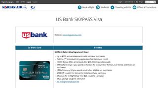 US Bank SKYPASS VISA - Korean Air