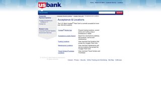 U.S. Bank Fleet Card Acceptance and Maintenance Locations