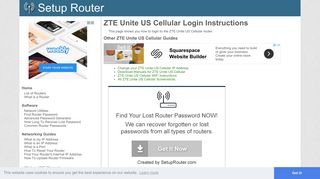 How to Login to the ZTE Unite US Cellular - SetupRouter